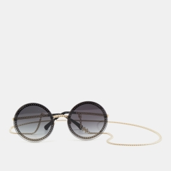 Chanel Black 4245 CC Metal Round Sunglasses Chanel