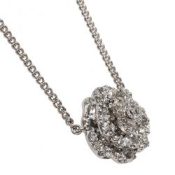 مملوكة مسبقًا Chanel Crystal Camellia Pendant Necklace