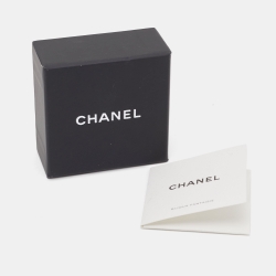 Chanel Gold Tone Coco Script CC Climber Earrings
