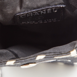 Pre Owned Chanel Black/White Canvas 31 Rue Cambon Crossbody Phone Holder