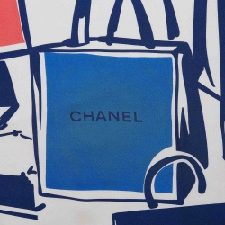 Chanel Beige Bags Printed Silk Square Scarf