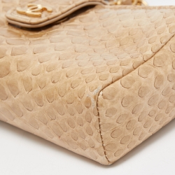 Chanel Light Gold Python O-Phone Holder Chain Pouch