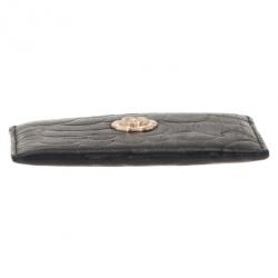 Chanel Black Camellia Embossed Card Holder