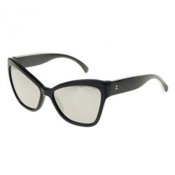 مملوكة مسبقًا Chanel Black Prestiges Cat Eye 18K White Gold Sunglasses