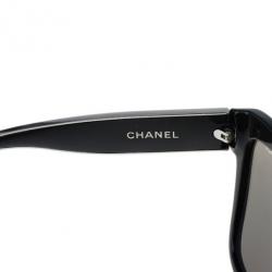 مملوكة مسبقًا Chanel Black Prestiges Cat Eye 18K White Gold Sunglasses