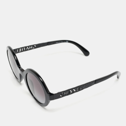 Chanel Black Gradient 5441 Acetate Round Sunglasses
