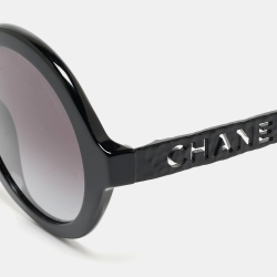 Chanel Black Gradient 5441 Acetate Round Sunglasses