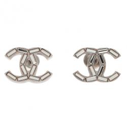 Pre Owned أقراط شانيل CC بش كل الباجيت كريستال