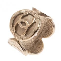 مملوكة مسبقًا Chanel Madame Coco Gold-Plated Ring Size 54