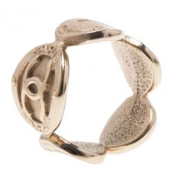 مملوكة مسبقًا Chanel Madame Coco Gold-Plated Ring Size 54
