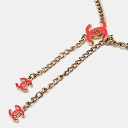 Chanel CC Enamel Gold Tone Chain Belt