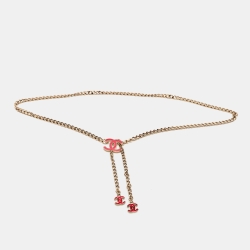 Chanel CC Enamel Gold Tone Chain Belt