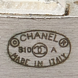 Chanel Silver Tone Baguette Crystal CC Dangle Earrings