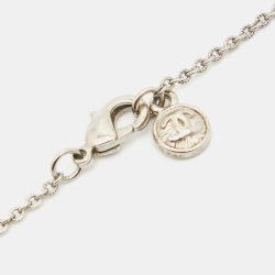 مملوكة مسبقًا Chanel CC Faux Pearl Silver Tone Necklace