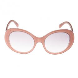 Pre Owned Chanel Pink Oval Sunglasses