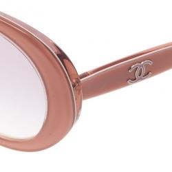 Pre Owned Chanel Pink Oval Sunglasses