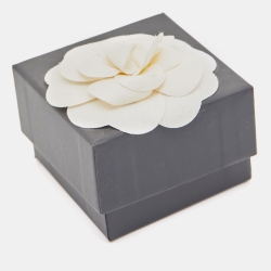 Pre Owned Chanel CC Marble Gold Tone Earrings