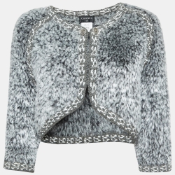 مملوكة مسبقًا Chanel Grey Fur Cropped Jacket S