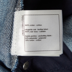 Pre Owned Chanel Blue Denim Wide-Leg Jeans M Waist 28"