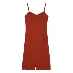 Pre Owned Chanel Orange Knee-length Dress L