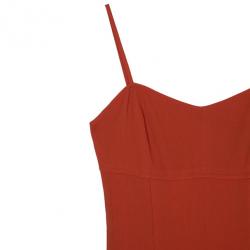 Pre Owned Chanel Orange Knee-length Dress L