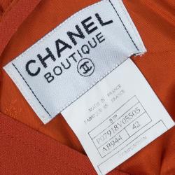 Pre Owned Chanel Orange Knee-length Dress L
