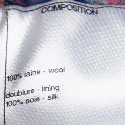 Pre Owned Chanel Purple Textured Wool Contrast Trim Detail Jacket XXL