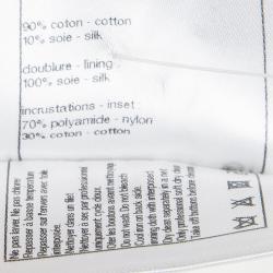 Pre Owned Chanel Off White High Waist Textured Shorts M