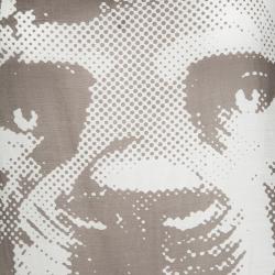 مملوكة مسبقًا Chanel Brown and White Lion Printed Cold Shoulder Tie Detail Top L