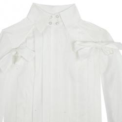 مملوكة مسبقًا Chanel White Long Sleeve Shirt S