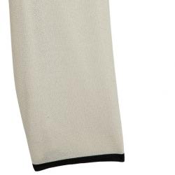 Pre Owned Chanel Cream Turtleneck Jumpsuit S