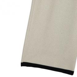 Pre Owned Chanel Cream Turtleneck Jumpsuit S