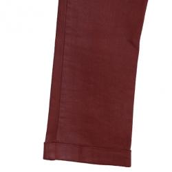 Pre Owned Chanel Red Denim Jeans S