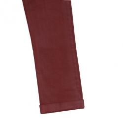 Pre Owned Chanel Red Denim Jeans S