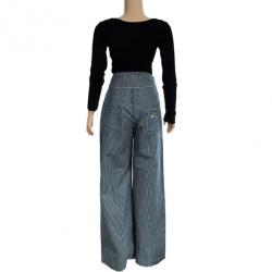 Pre Owned Chanel Pinstripe Trousers L