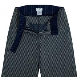 Pre Owned Chanel Pinstripe Trousers L