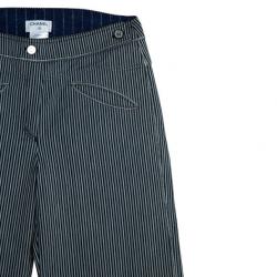 Pre Owned Chanel Pinstripe Trousers L