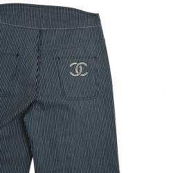 Pre Owned Chanel Pinstripe Trousers L