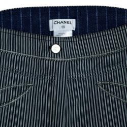Pre Owned Chanel Pinstripe Trousers L