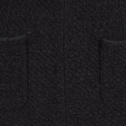 Pre Owned Chanel Black Textured Patch Pocket Detail Pencil Skirt  S
