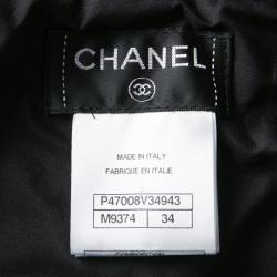 Pre Owned Chanel Multicolor Lurex Detail Textured Pleated Mini Skirt S