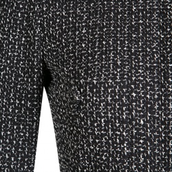 Chanel Monochrome Textured Silk Zip Front Jacket S