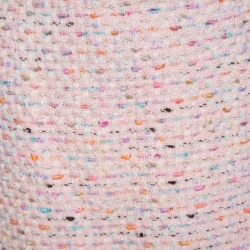 Pre Owned Chanel Vintage Pink Textured Pencil Skirt L