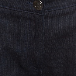 Pre Owned Chanel Indigo Dark Wash Denim Rounded Hem Jeans M