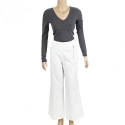 مملوكة مسبقًا Chanel Cream Denim Culottes M