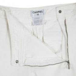 مملوكة مسبقًا Chanel Cream Denim Culottes M