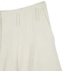 Pre Owned Chanel Cream Skater Skirt M