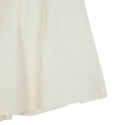 Pre Owned Chanel Cream Skater Skirt M