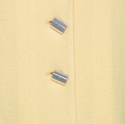 Chanel Yellow Textured Wool Jacket M