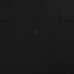 Pre Owned Chanel Vintage Black Wool Coat M